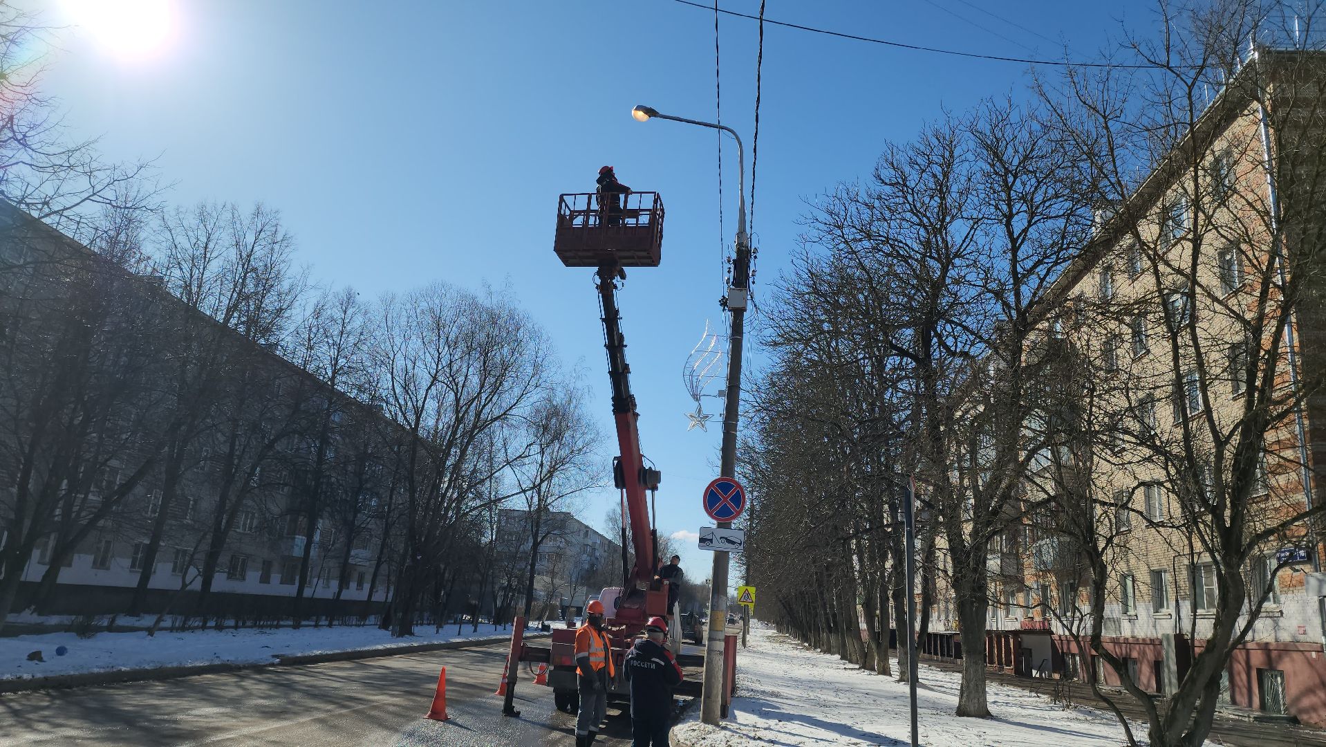 Подольск, Климовск, Освещение, уличное освещение,