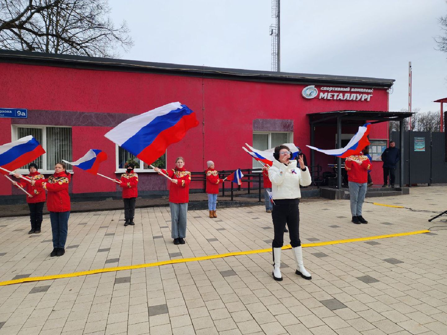 солнечногорск, крым, праздник, жители, флаг россии,