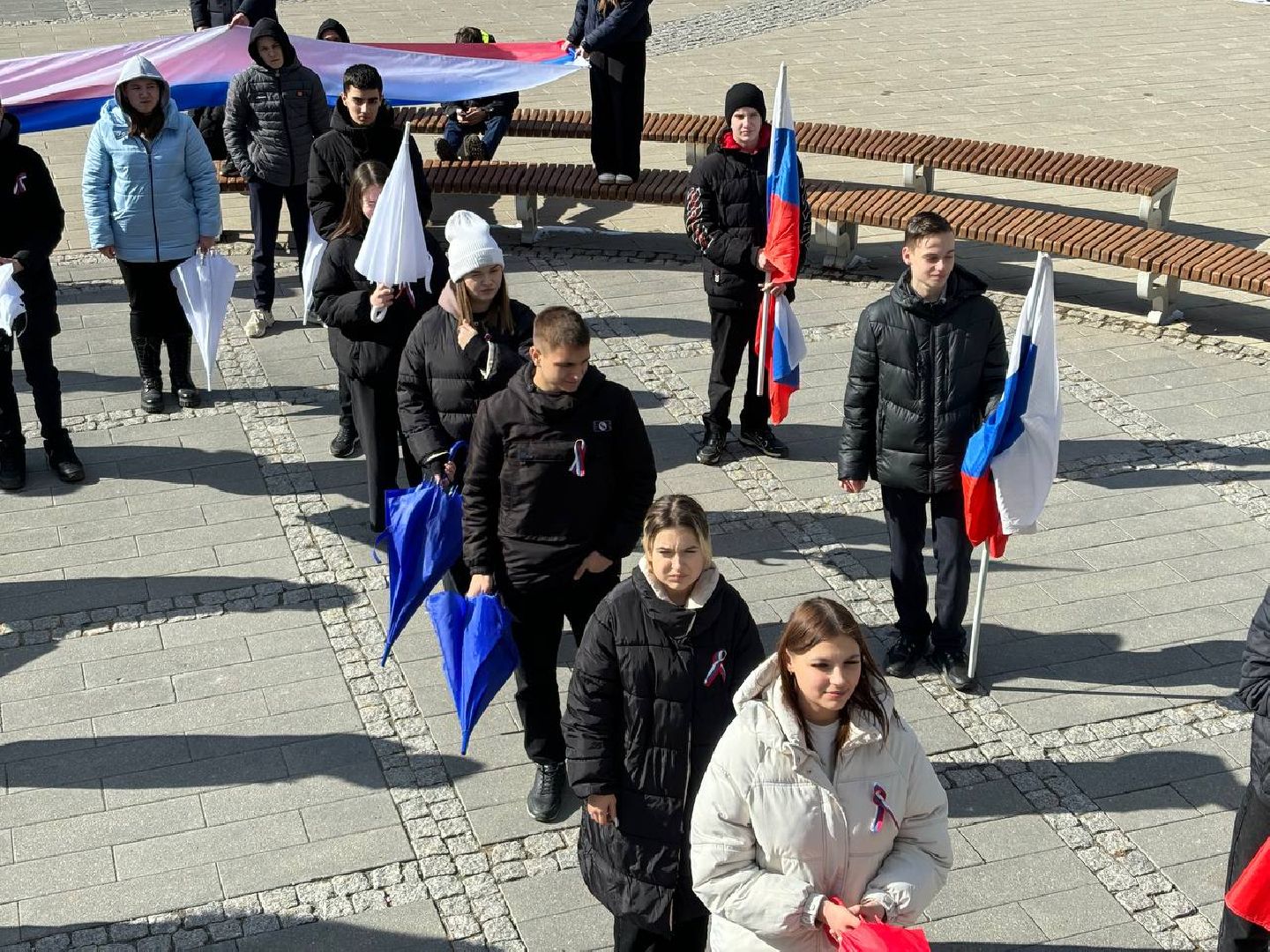 воскресенск, флешмоб, воссоединение крыма с россией,