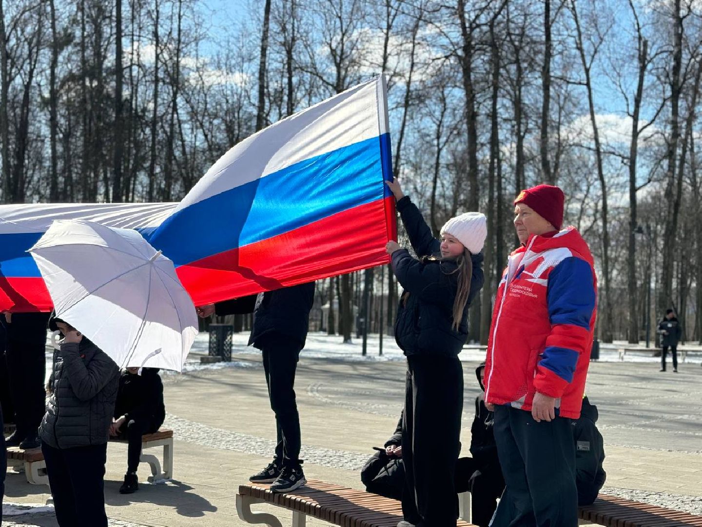 воскресенск, флешмоб, воссоединение крыма с россией,