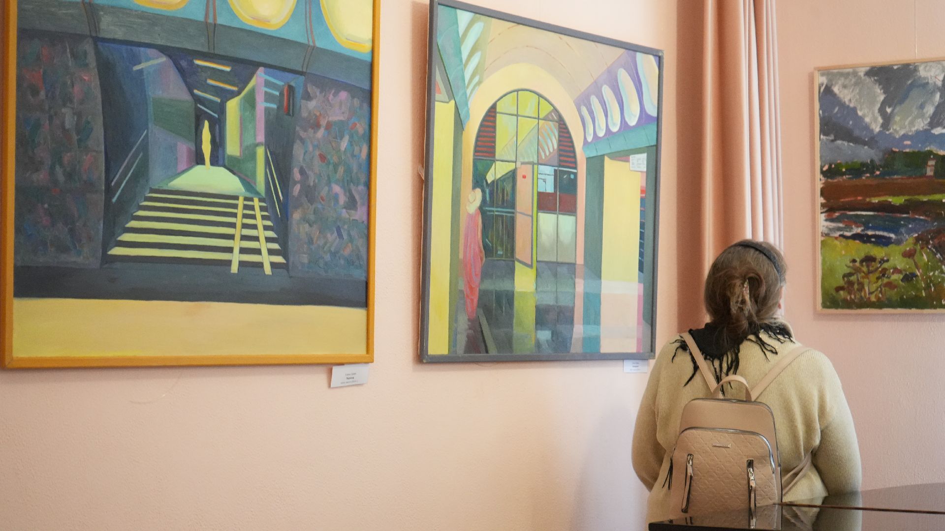 выставка, картины,