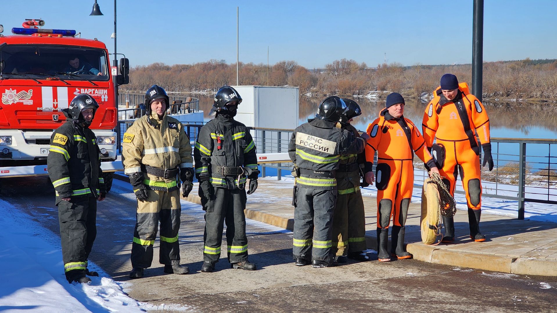 кашира, набережная, учения, тренировка, пожарные, спасатели, дпс, паводок,