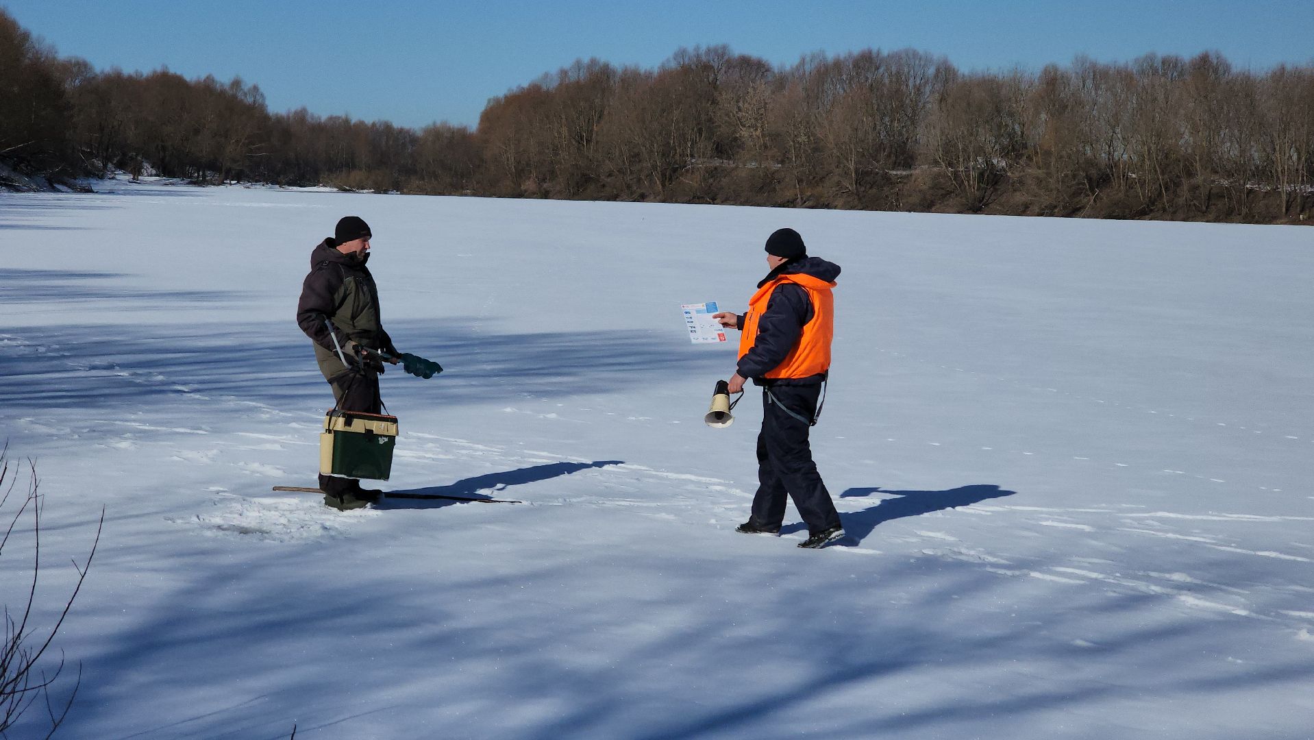 кашира, река, ока, спасатели, рыбаки, тонкий лед, чс, 112,