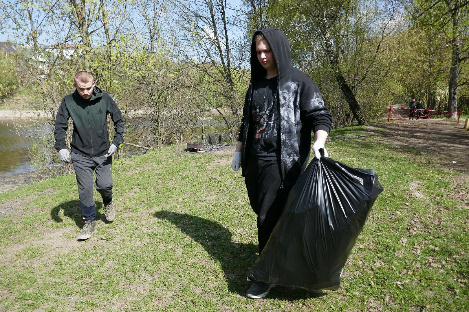 Подольск, Пахра, студенты, уборка, благоустройство, субботник