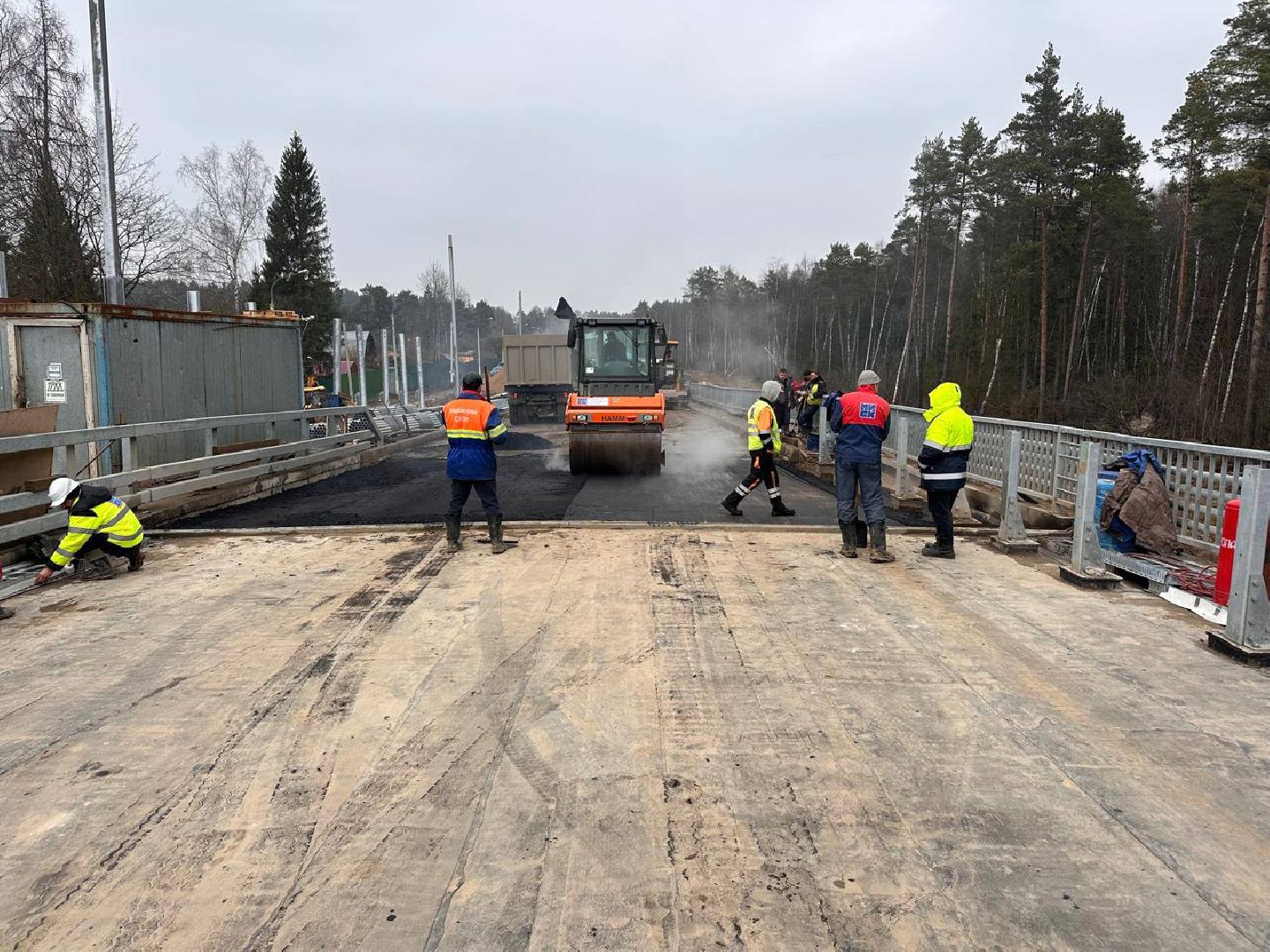 эстакада, строительство, Аникеевка, эстакада в Аникеевке,