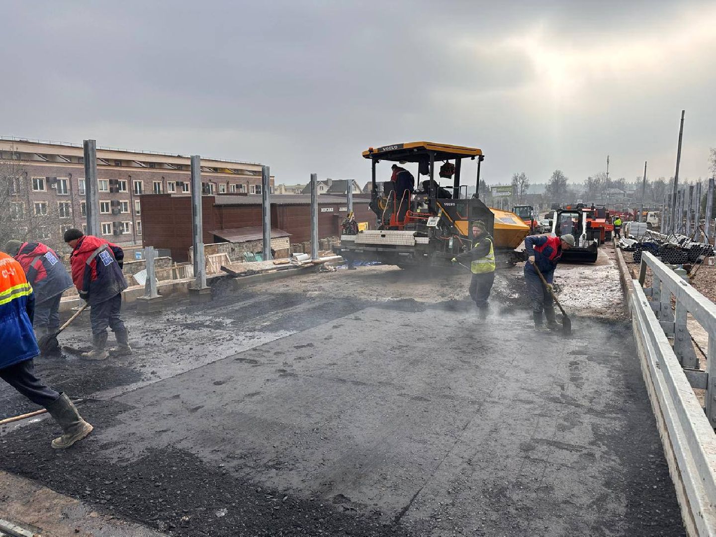 эстакада, строительство, Аникеевка, эстакада в Аникеевке,