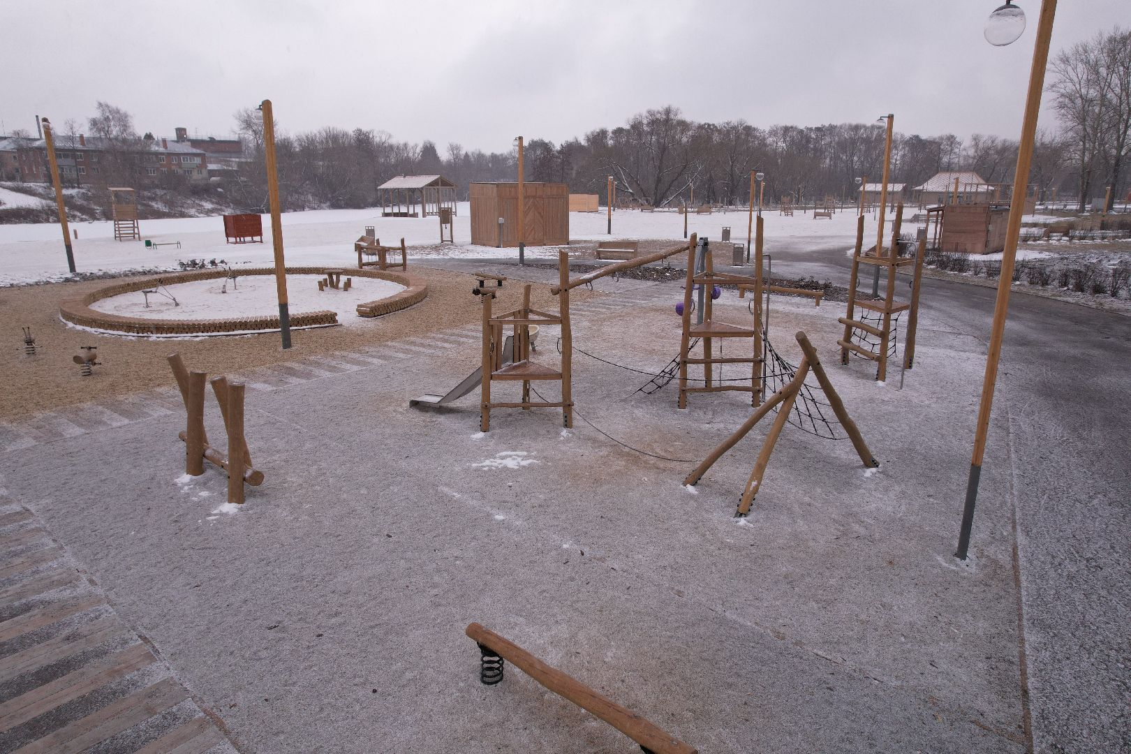 видео с коптера, коломна благоустройство, набережная реки коломенка,