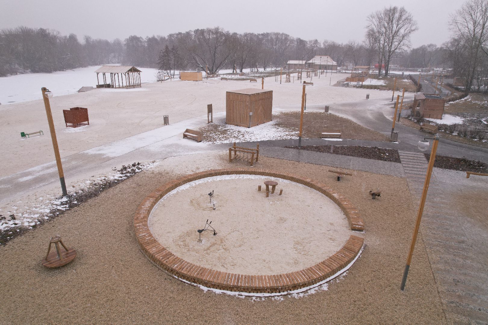 видео с коптера, коломна благоустройство, набережная реки коломенка,