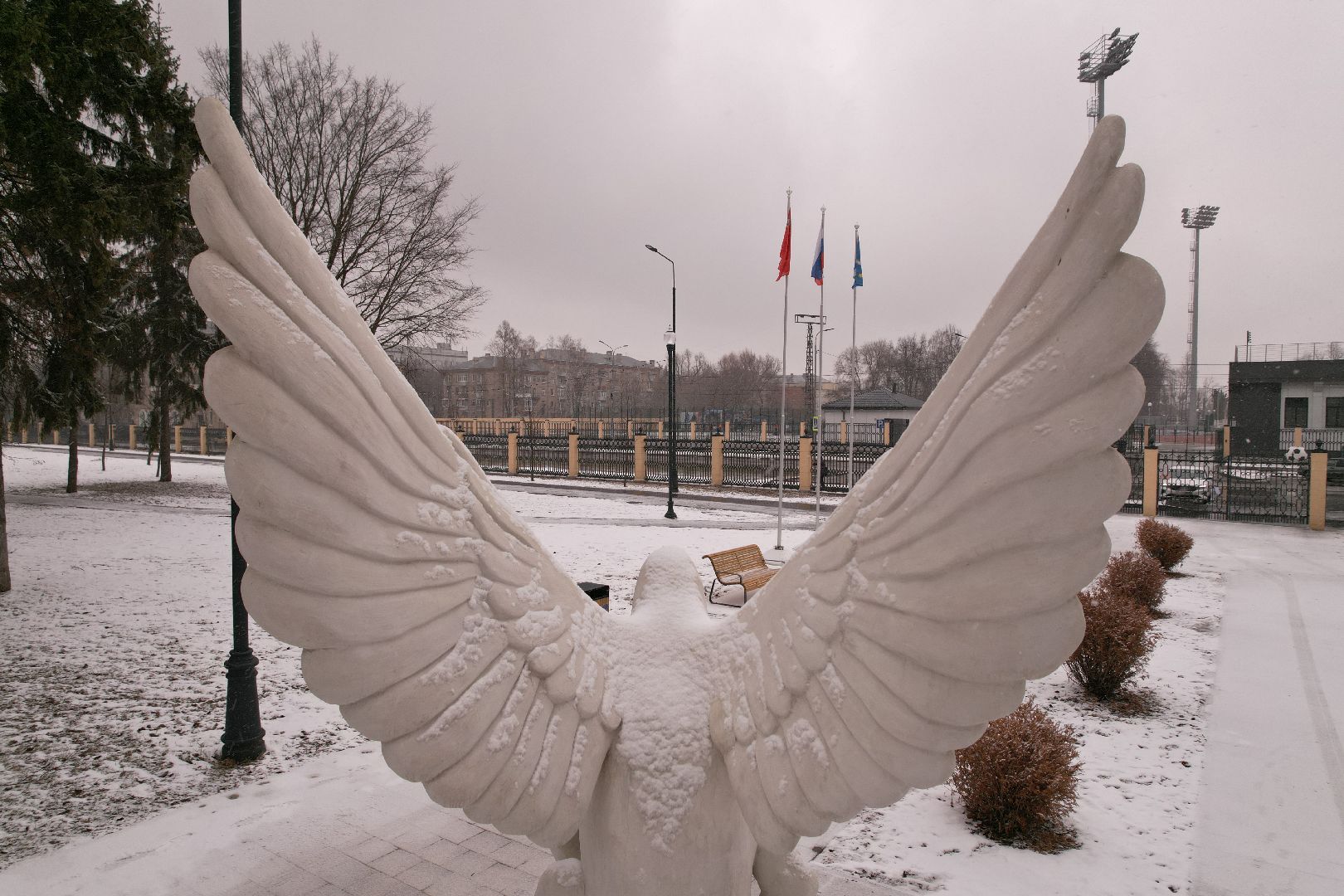 видео с коптера, парк мира в коломне,