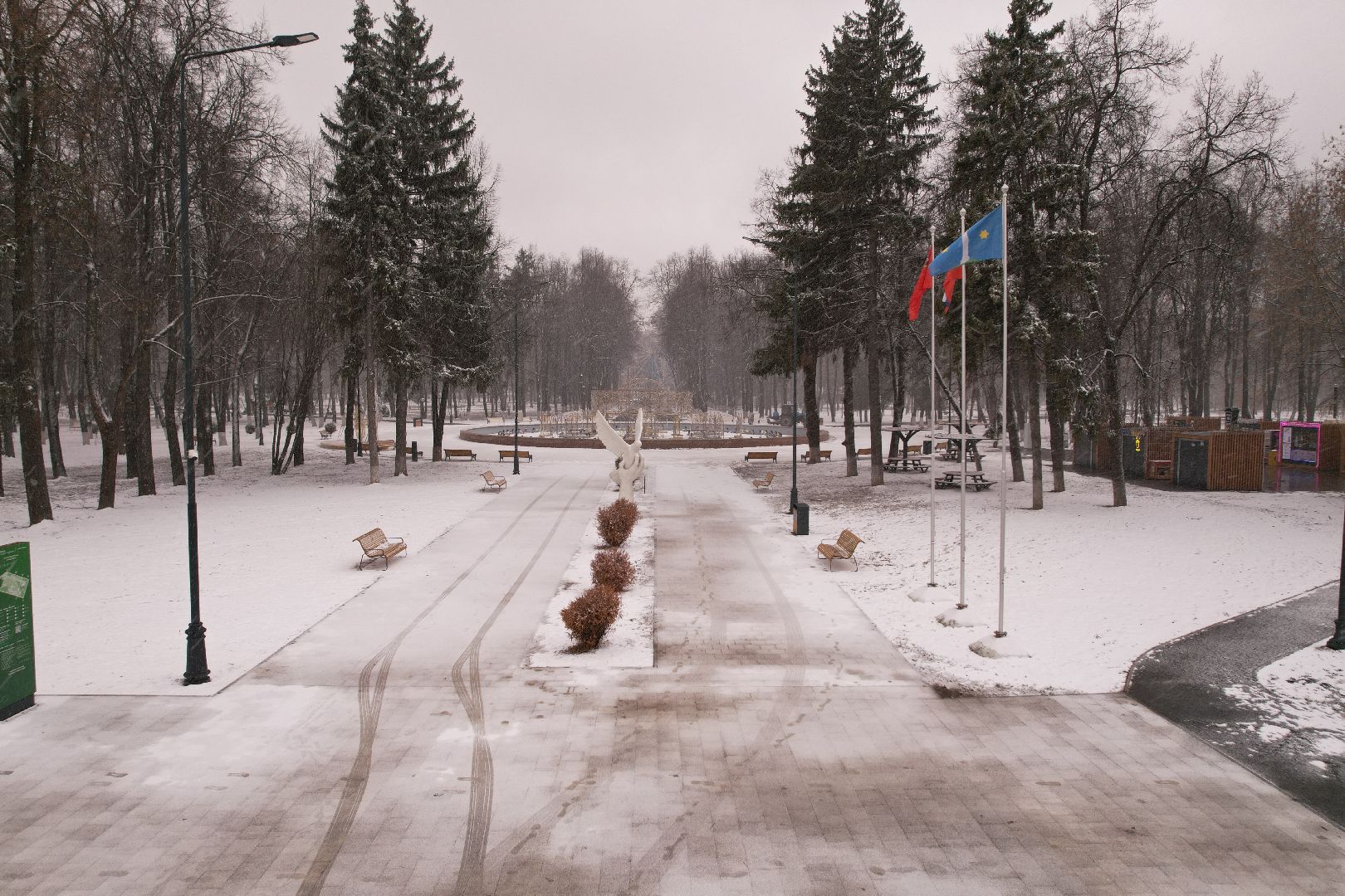 видео с коптера, парк мира в коломне,