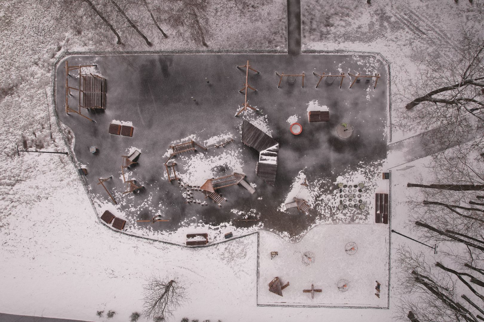 видео с коптера, парк мира в коломне,