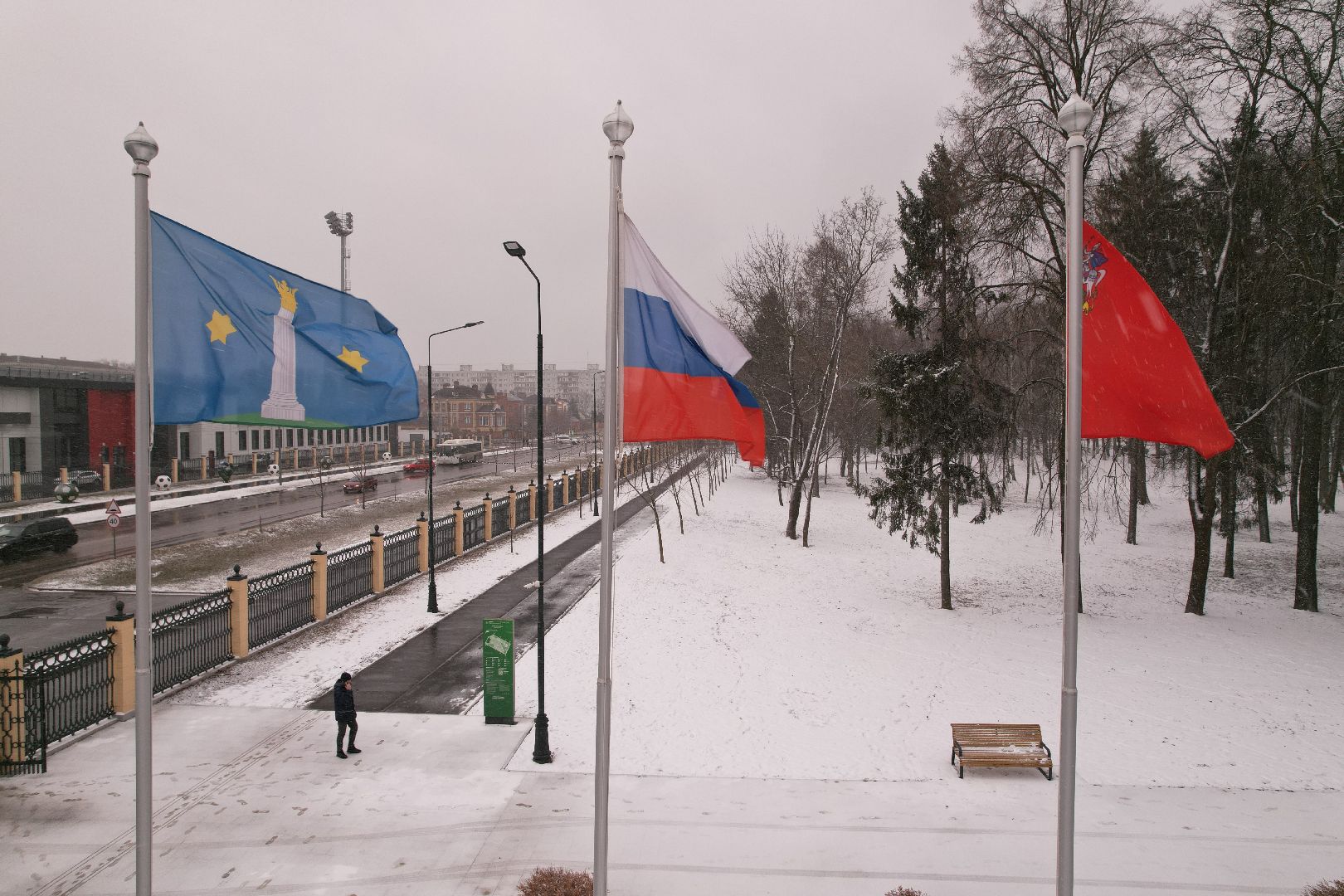 видео с коптера, парк мира в коломне,