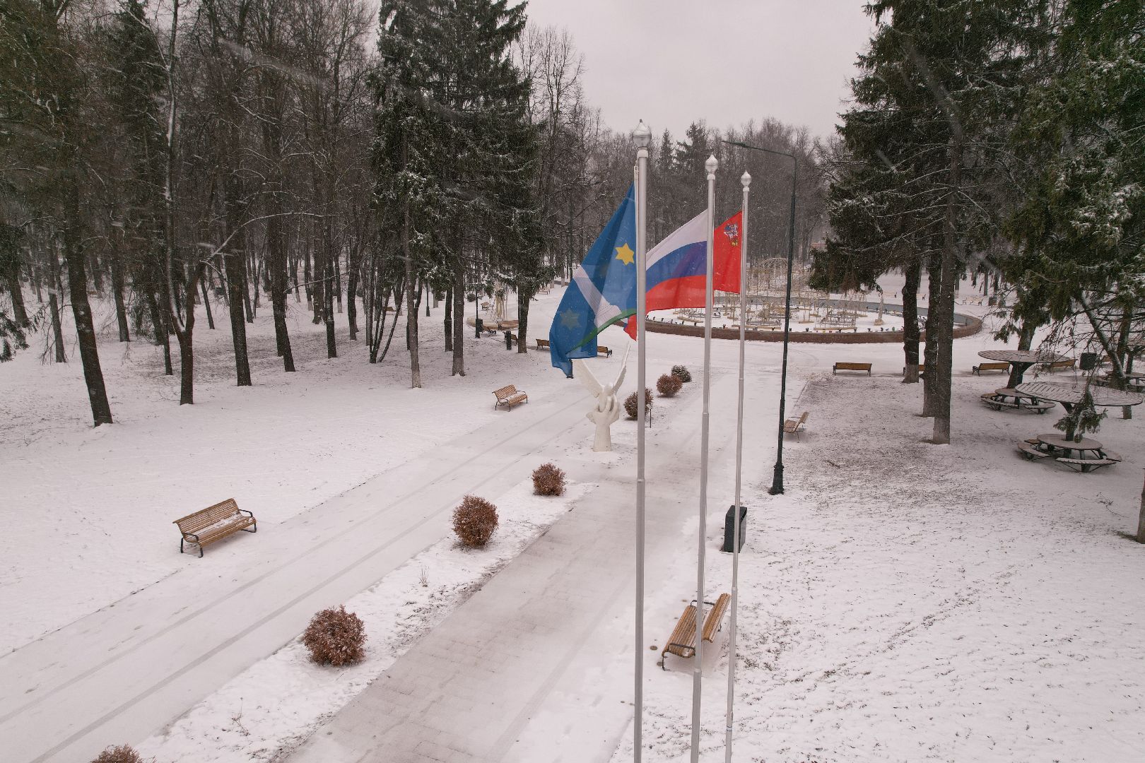 видео с коптера, парк мира в коломне,