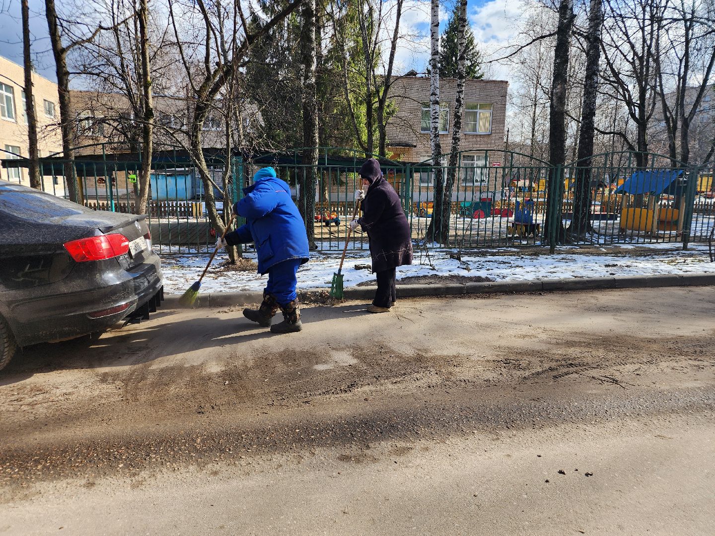 фрязино, уборка улиц, городское хозяйство, уборка дворов,