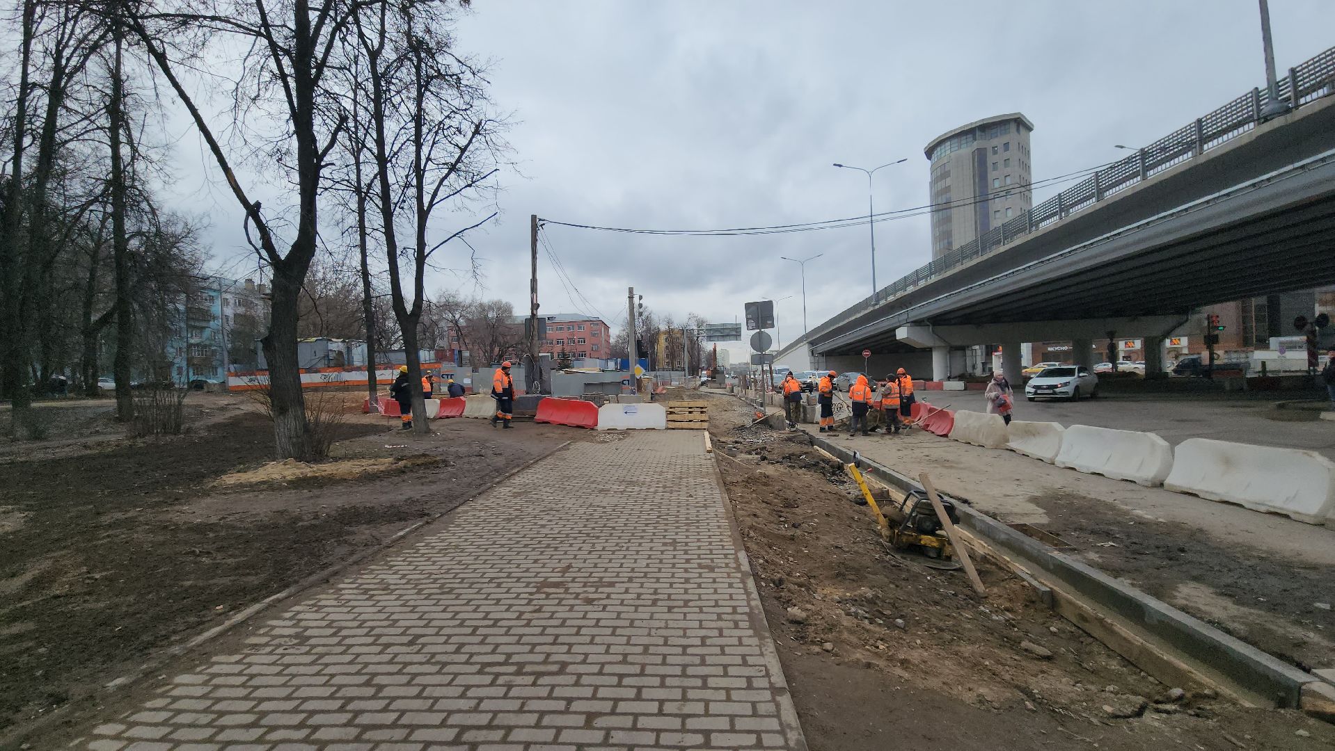 люберцы, подземный пешеходный переход, строительство, строители,