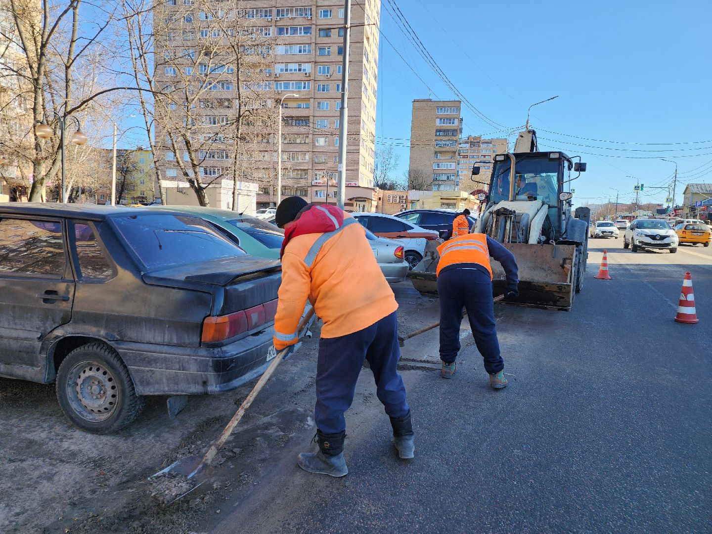 серпухов, подмосковье, уборка улиц,