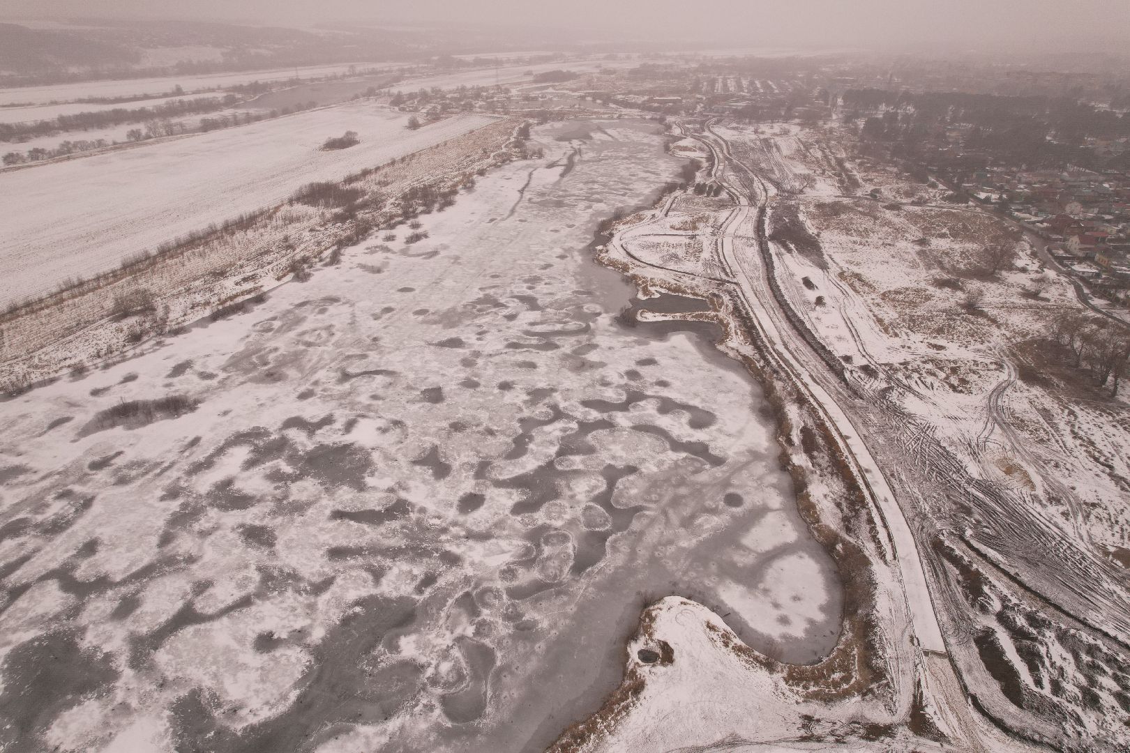 видео с коптера, коломна, благоустройство в озерах, карьер западный,