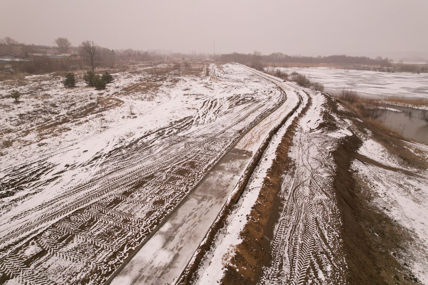 видео с коптера, коломна, благоустройство в озерах, карьер западный,