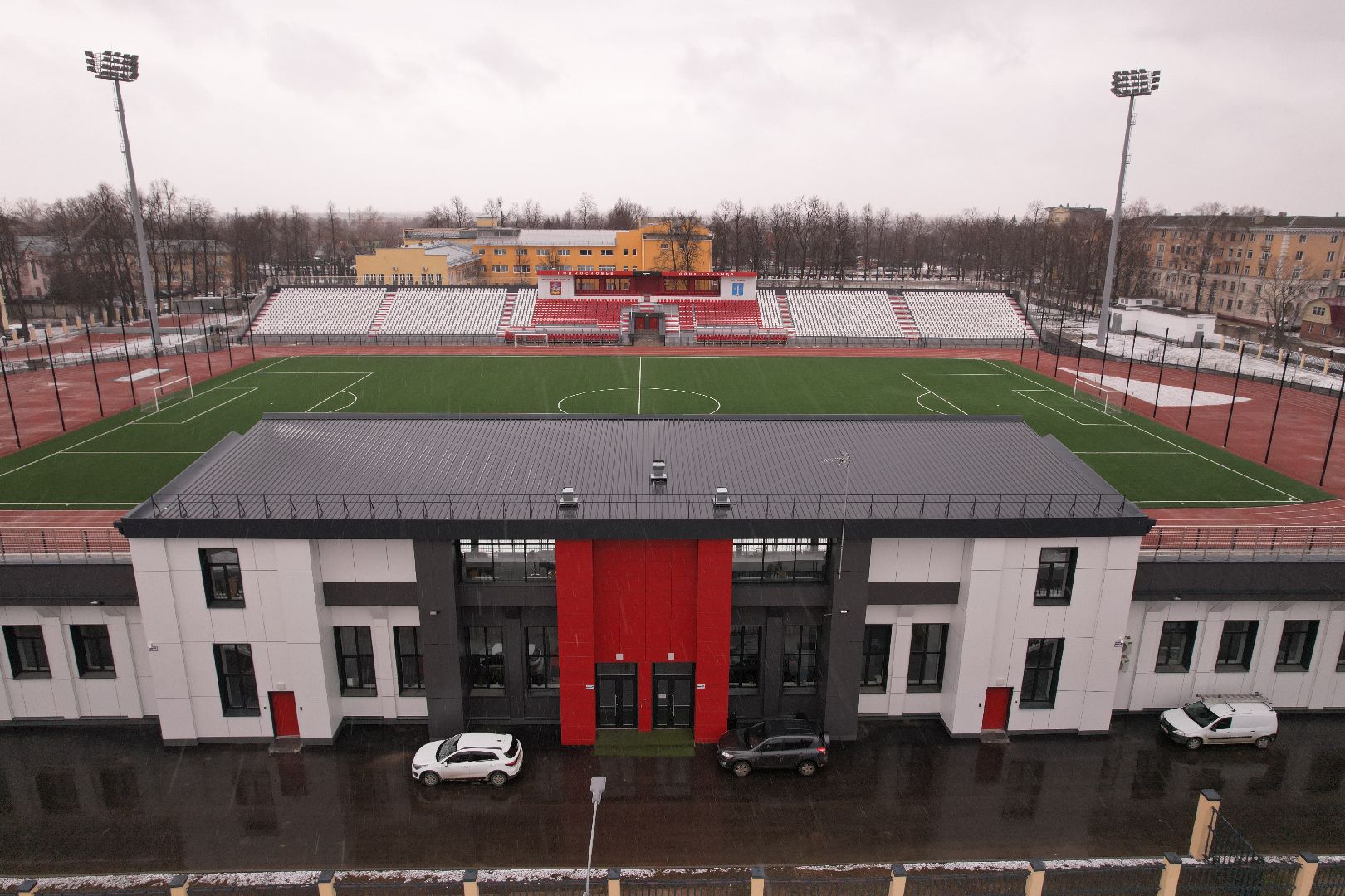 видео с коптера, коломна, стадион авангард,