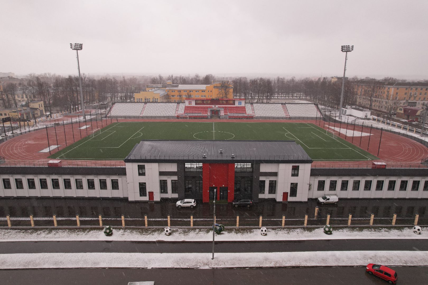 видео с коптера, коломна, стадион авангард,