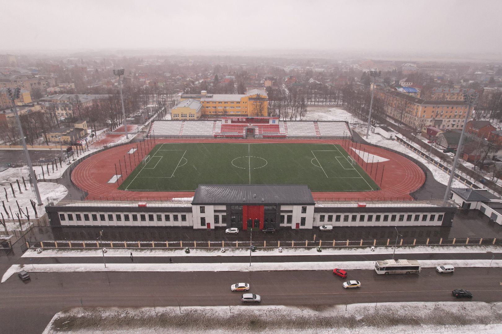 видео с коптера, коломна, стадион авангард,