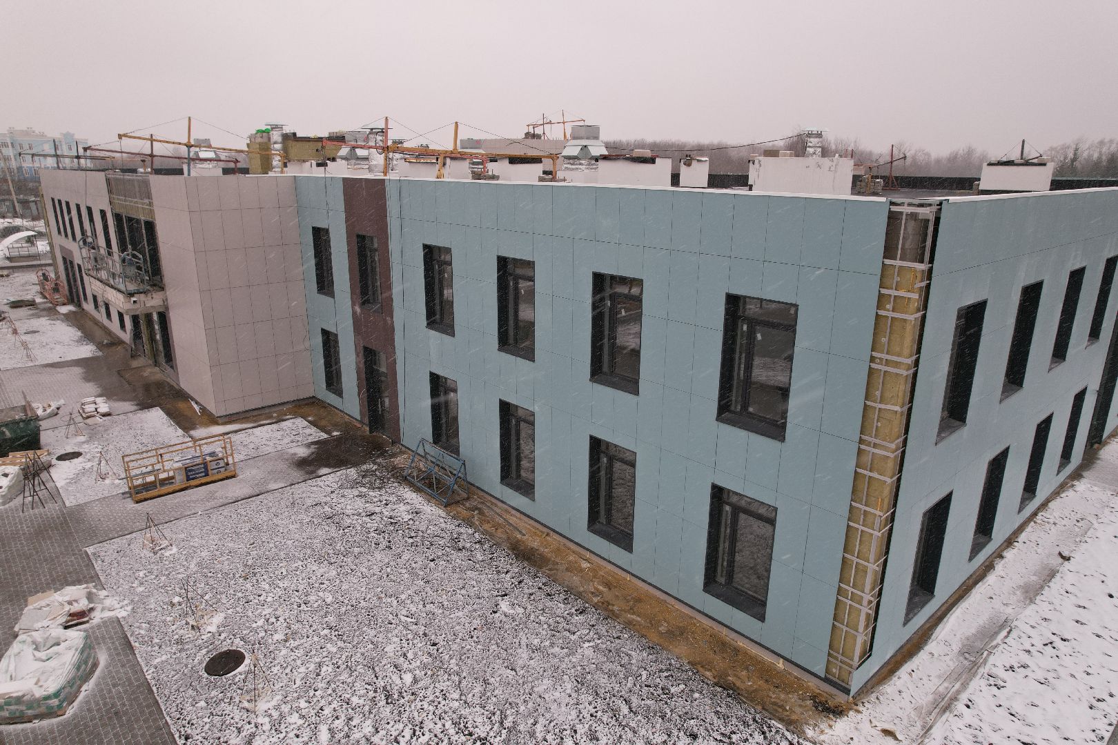 видео с коптера, коломна, детский сад в подлипки-город,