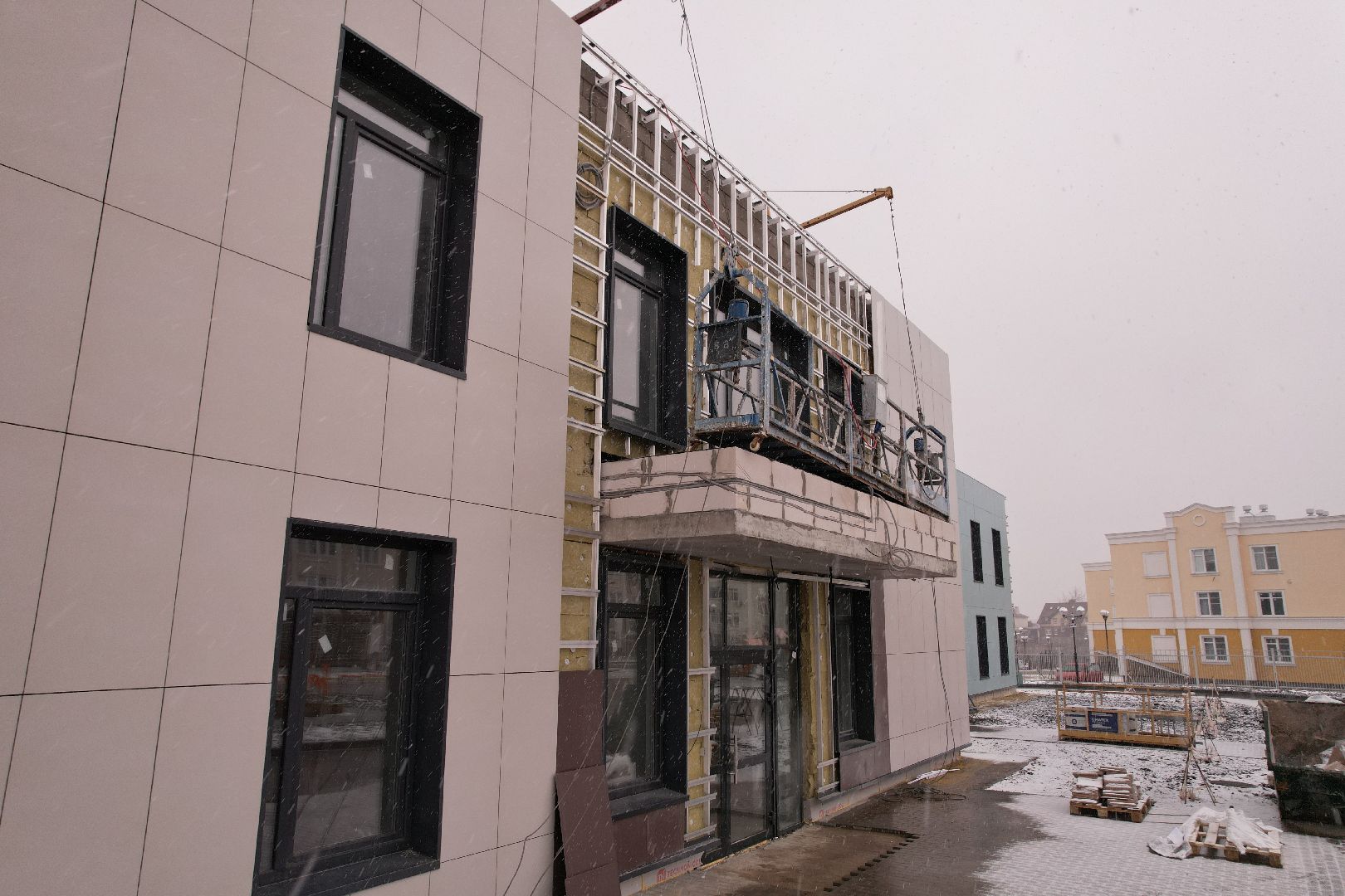 видео с коптера, коломна, детский сад в подлипки-город,