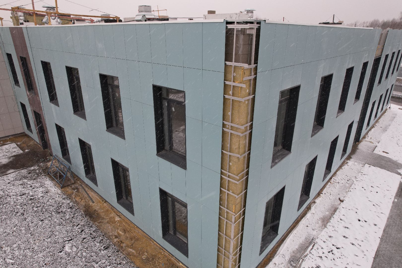 видео с коптера, коломна, детский сад в подлипки-город,