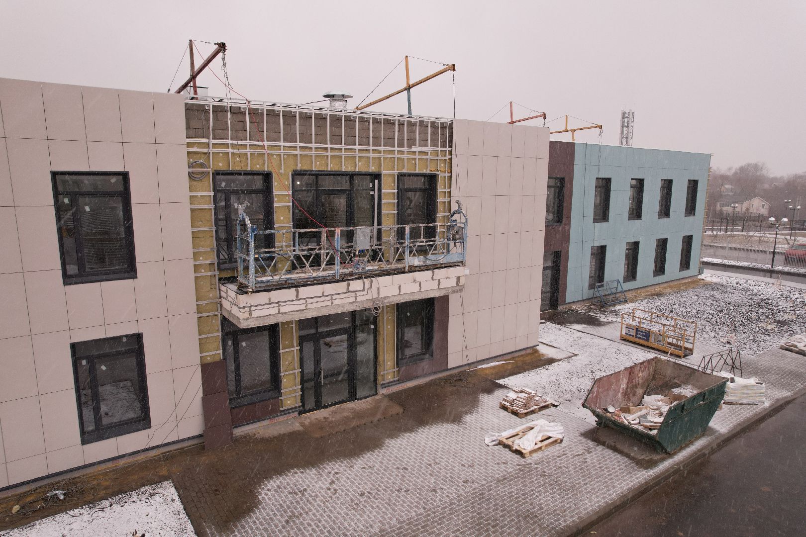 видео с коптера, коломна, детский сад в подлипки-город,