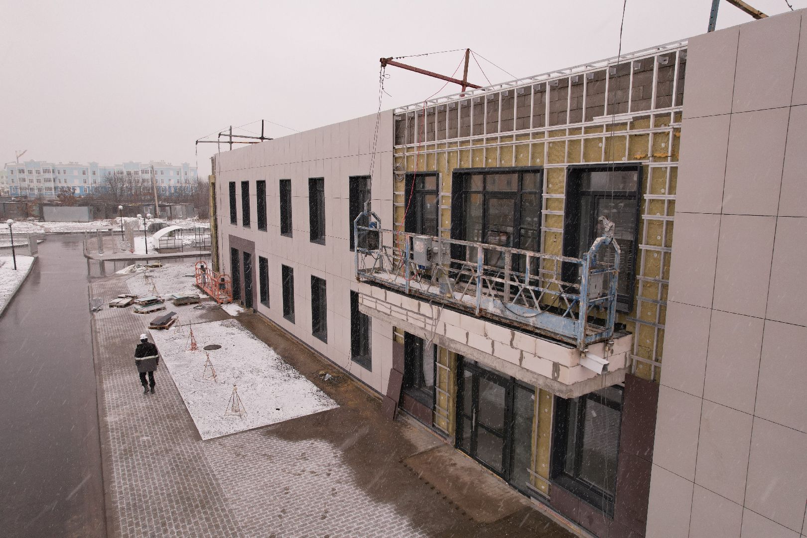 видео с коптера, коломна, детский сад в подлипки-город,