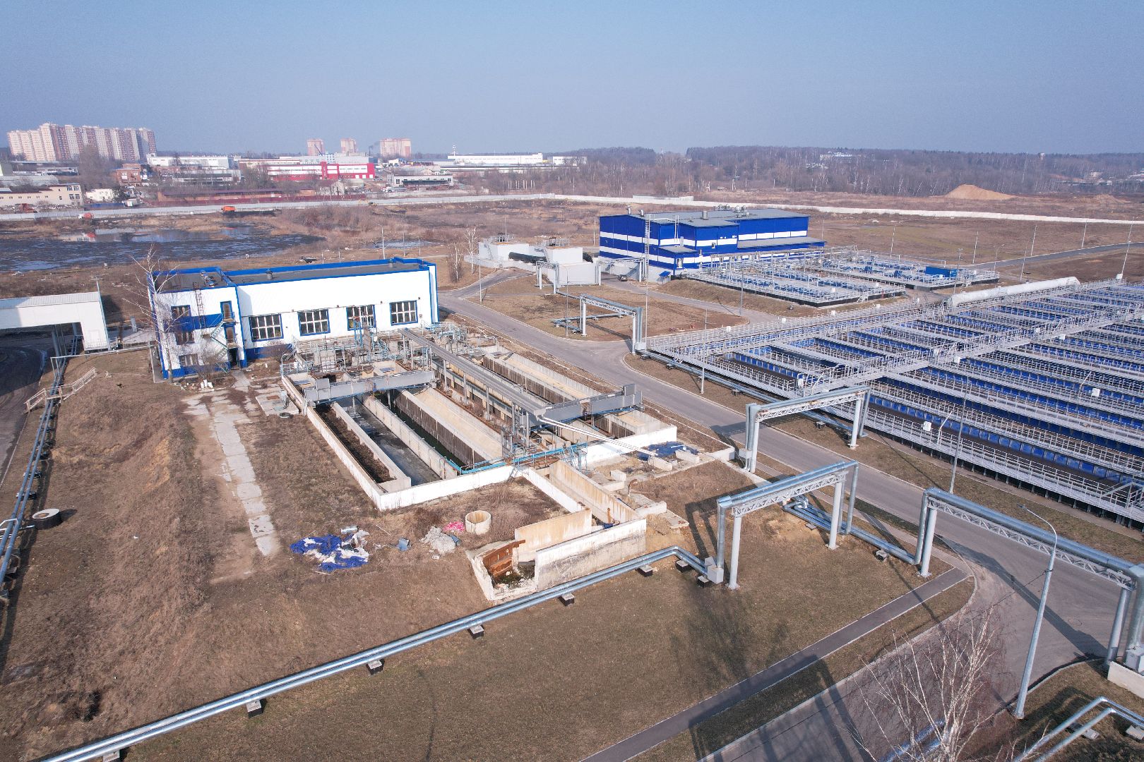 видео с коптера, щелковские очистные сооружения, экология щелково,