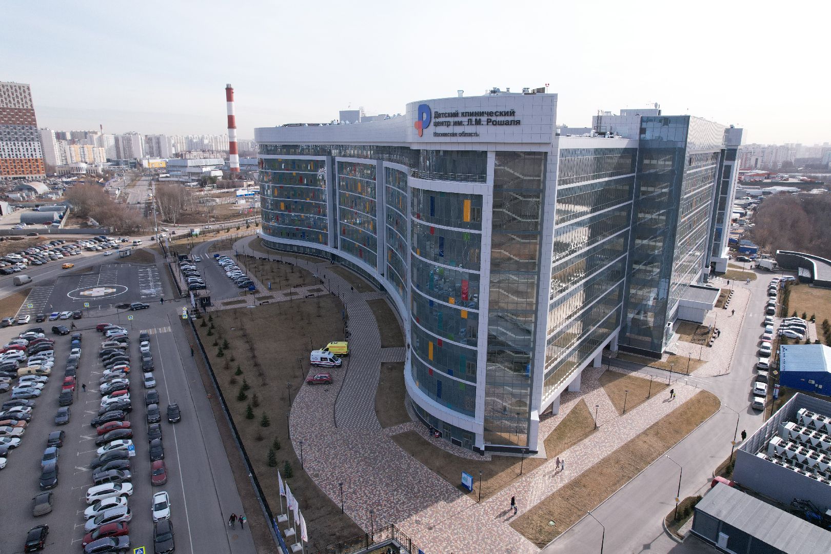 видео с коптера, медицина красногорска, детский клинический центр им рошаля,