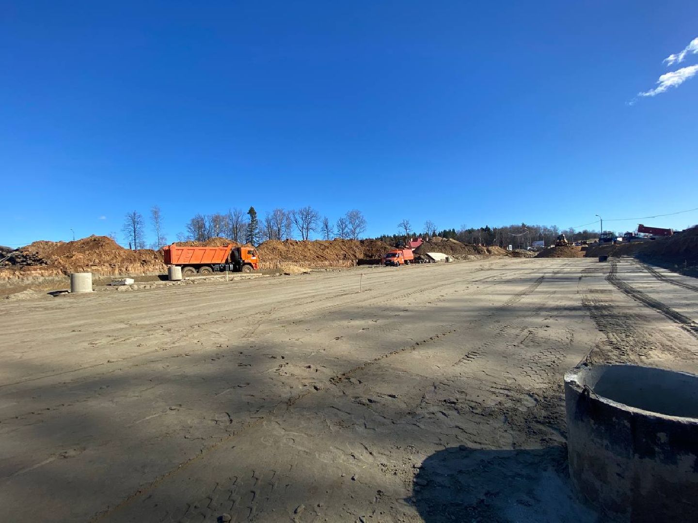 строительство в Красногрске, дублел пятницкого шоссе, строительство дороги,