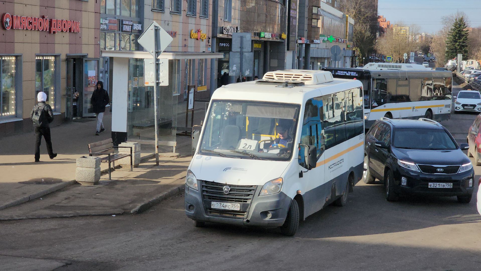 Автобусы, общественный транспорт, Лобня,