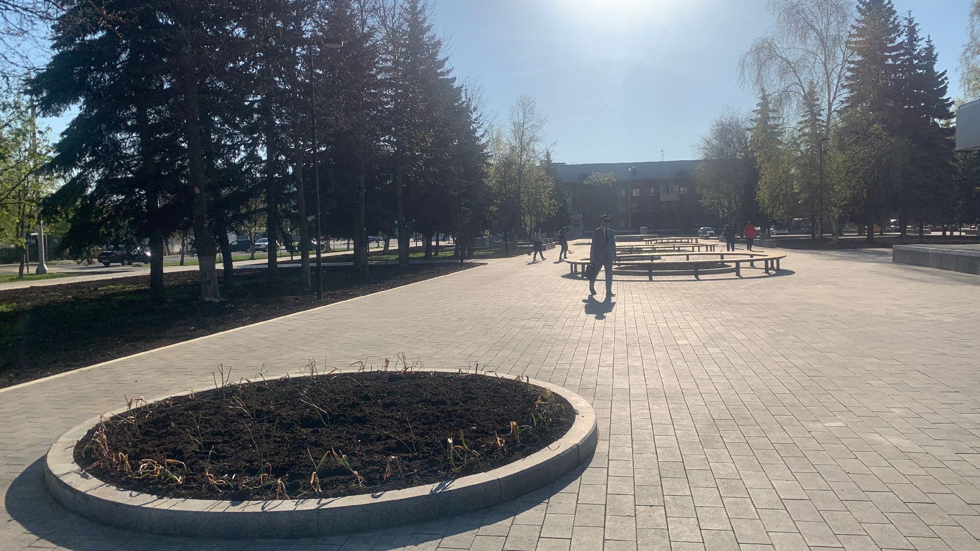 Ступино, цветы, площадь металлургов, благоустройство