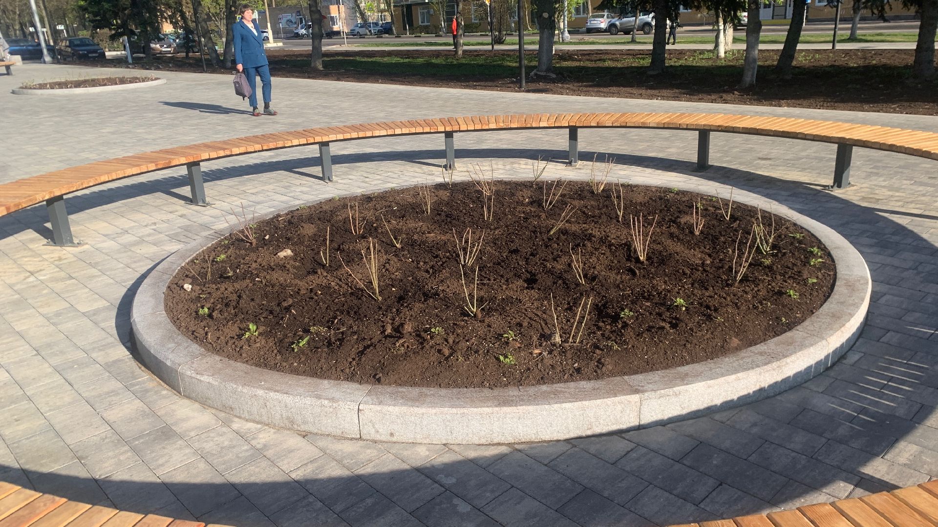 Ступино, цветы, площадь металлургов, благоустройство