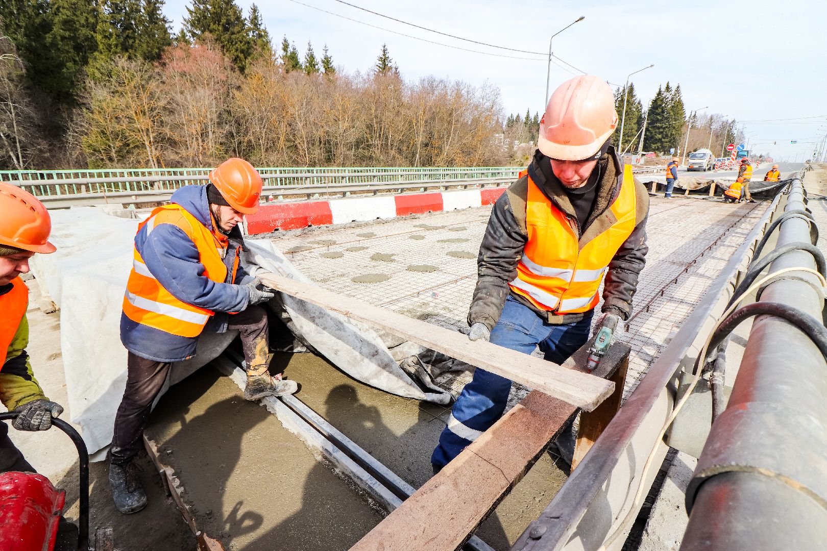 Клин, транспорт, дороги, ремонт моста, строительство,