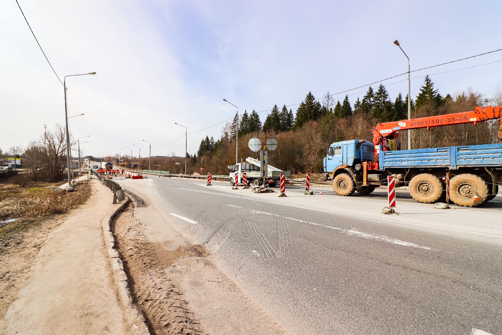 Клин, транспорт, дороги, ремонт моста, строительство,
