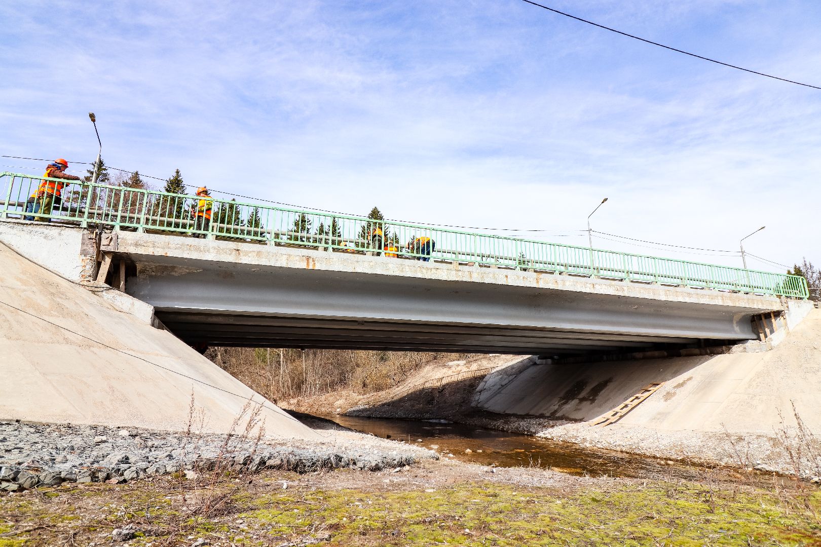 Клин, транспорт, дороги, ремонт моста, строительство,