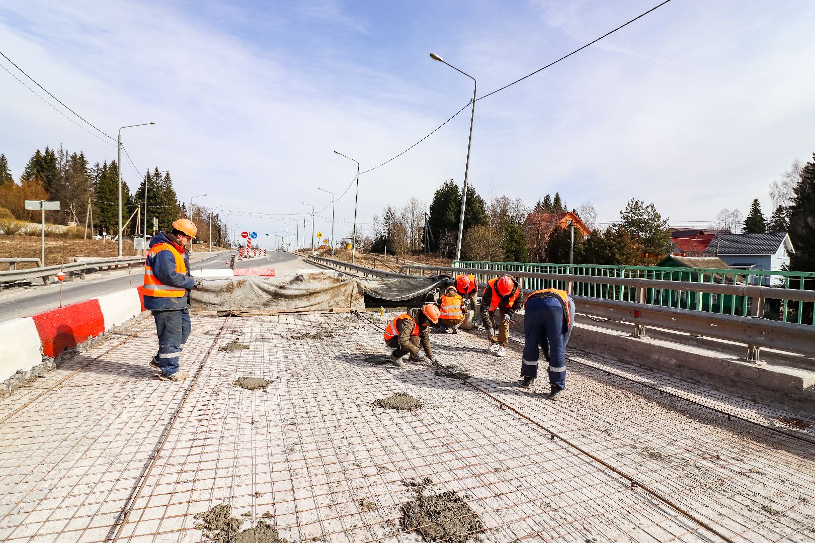 Клин, транспорт, дороги, ремонт моста, строительство,