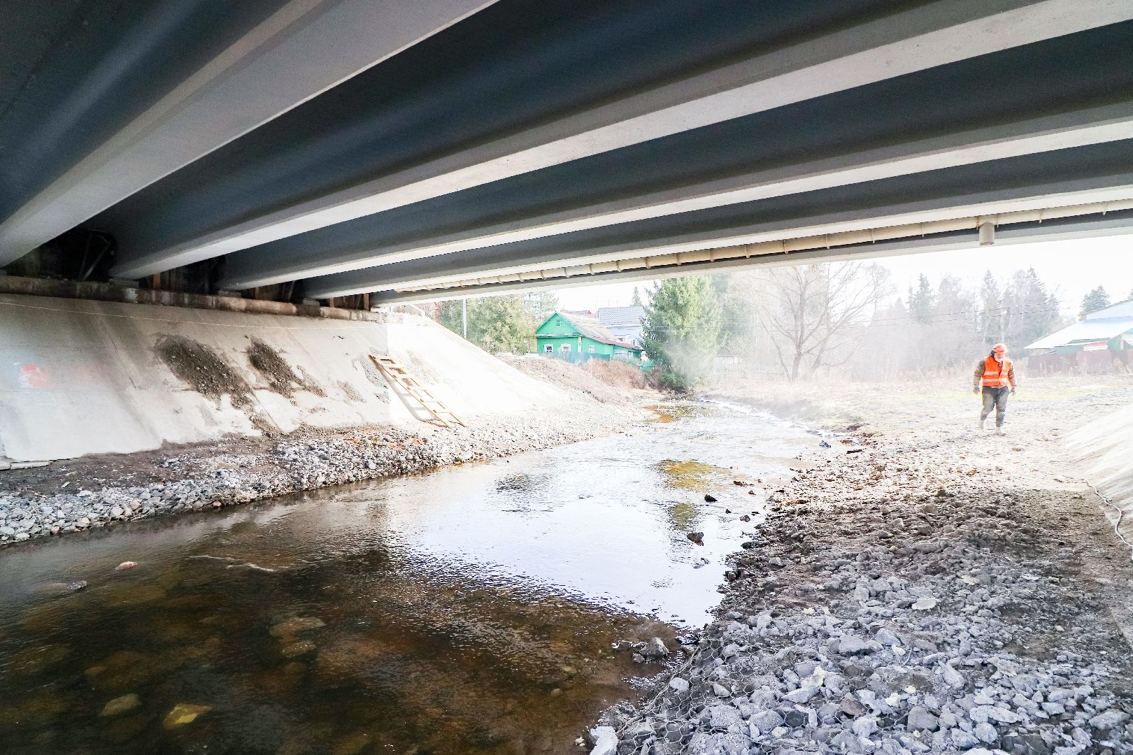 Клин, транспорт, дороги, ремонт моста, строительство,