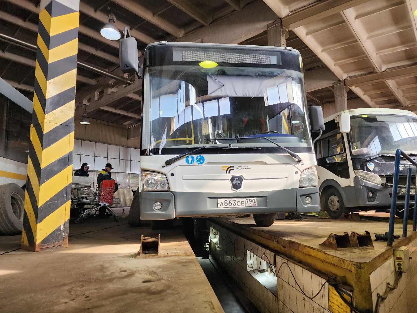 Чехов, мострансавто, общественный транспорт, автобусы, техническое состояние, ремонт, обслуживание, новые автобусы, комиссия, проверка, инспекция, глава округа михаил собакин,