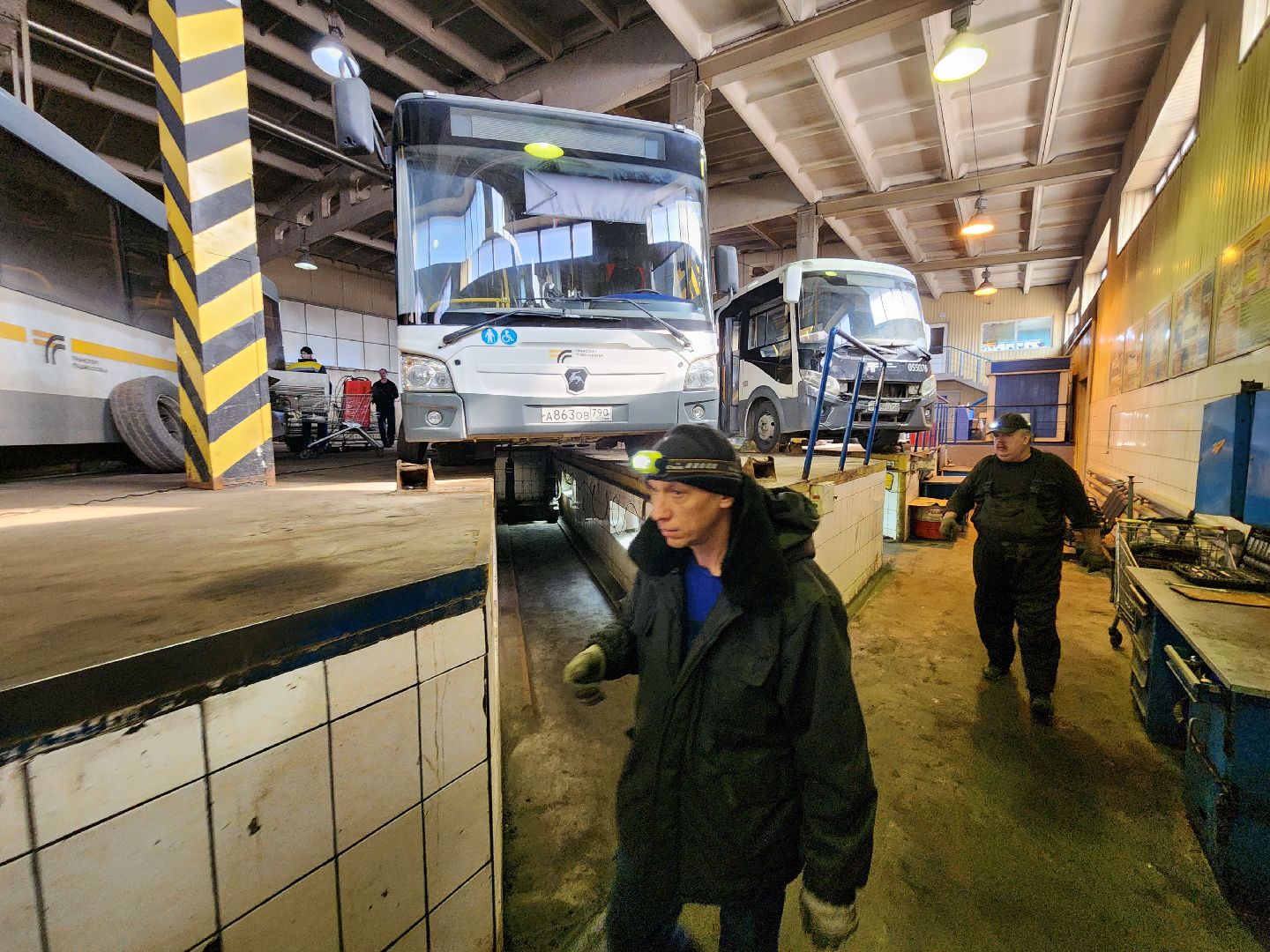Чехов, мострансавто, общественный транспорт, автобусы, техническое состояние, ремонт, обслуживание, новые автобусы, комиссия, проверка, инспекция, глава округа михаил собакин,
