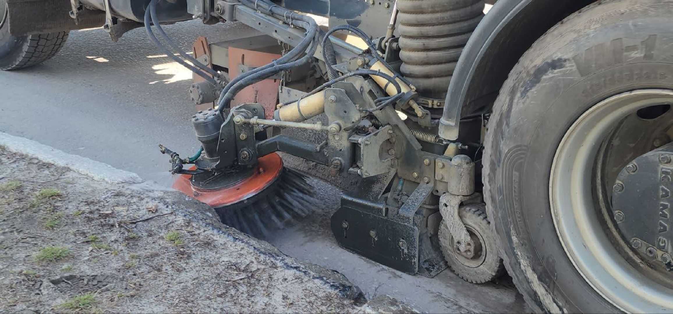 луховицы, уборка улиц города,