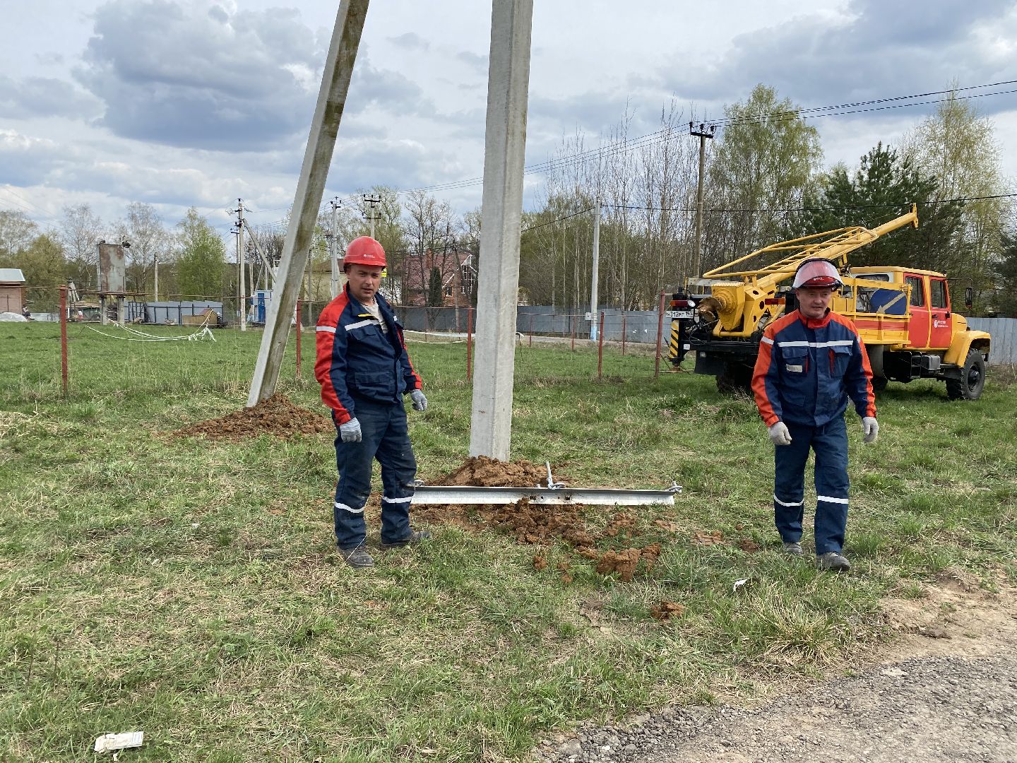 Чехов, линия, электричество, деревня, электроснабжение