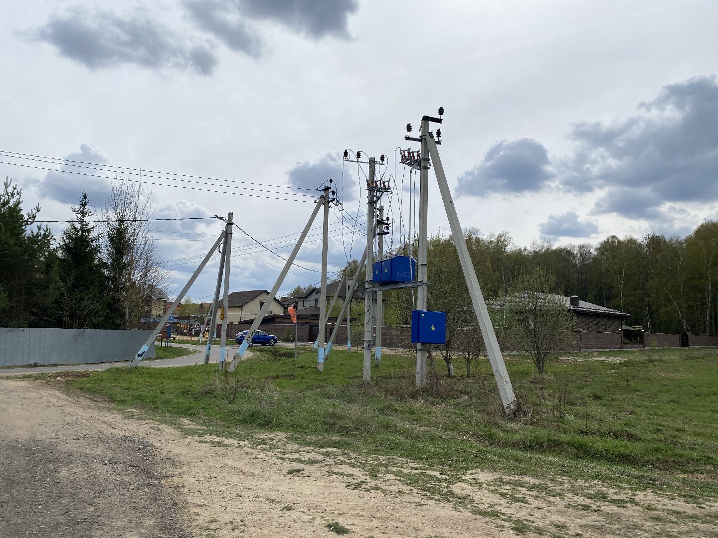 Чехов, линия, электричество, деревня, электроснабжение