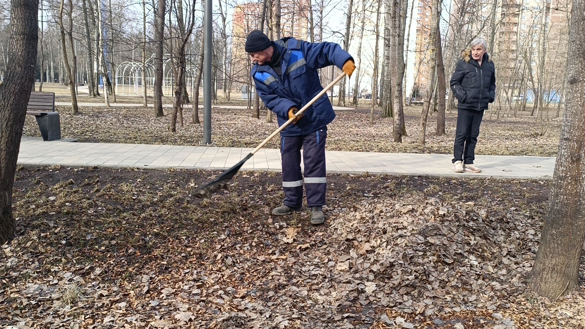 парк, уборка, лобня,