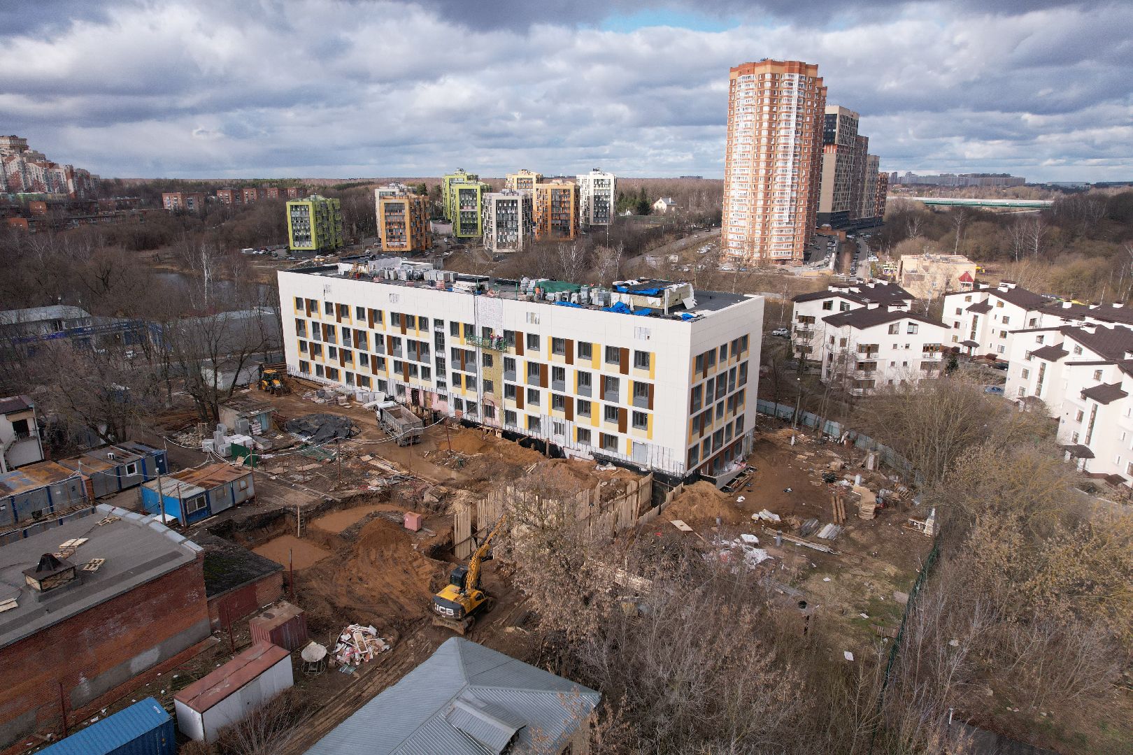 видео с коптера, капремонт роддома в химках,