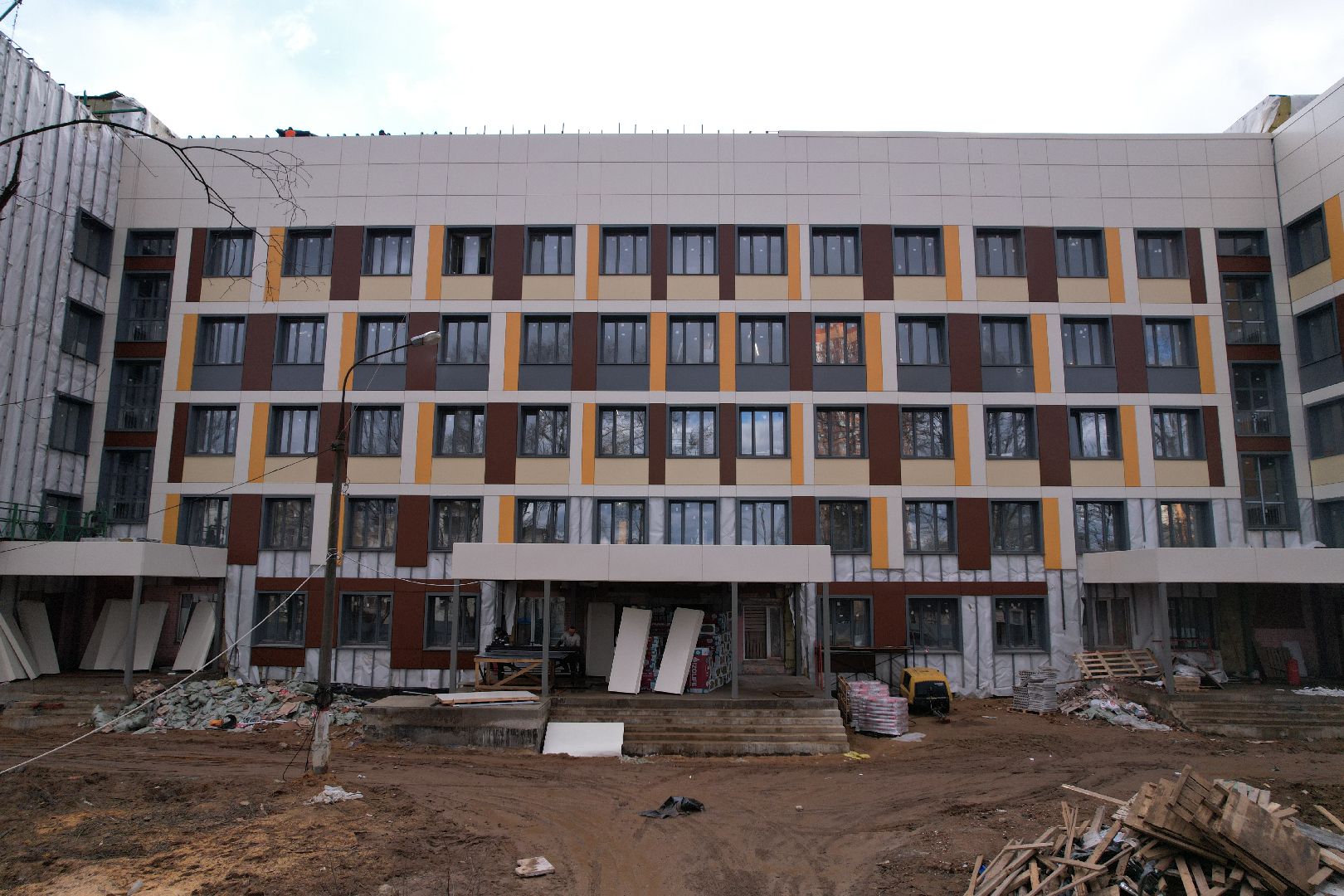 видео с коптера, капремонт роддома в химках,