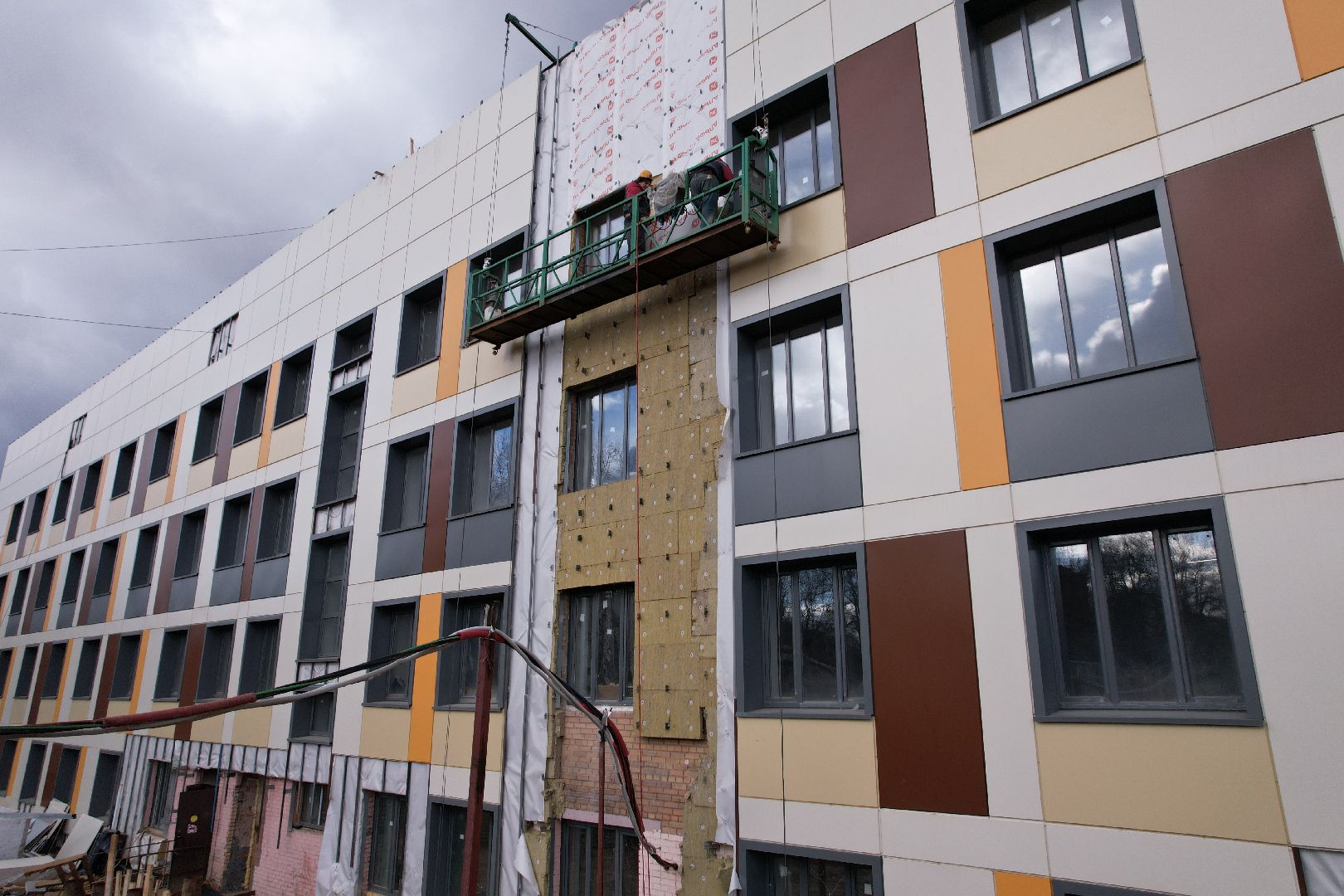 видео с коптера, капремонт роддома в химках,